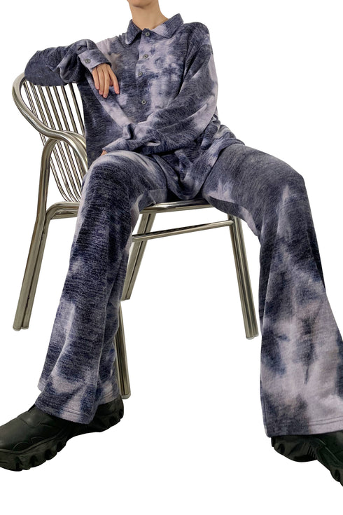 TIE-DYE KNIT PANTS -PURPLE- *Last1